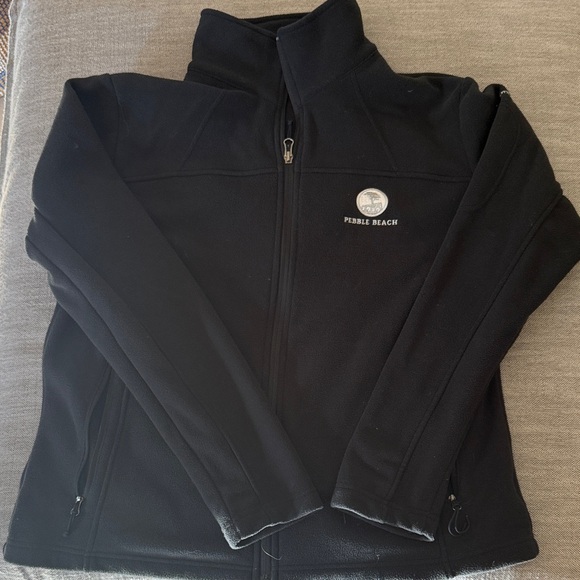 Pebble Beach Black Full-Zip Jacket - Picture 1 of 3